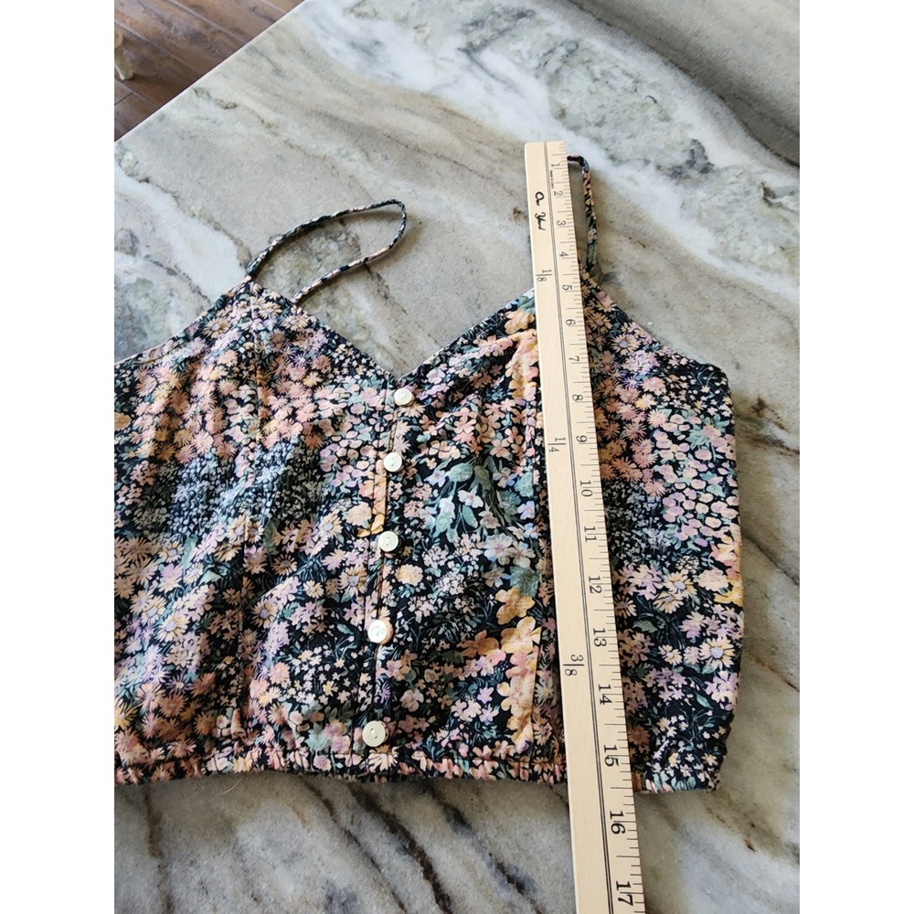 American Eagle Corset Crop Top Floral Y2K Boho Festival Bralette XS - Picture 8 of 8